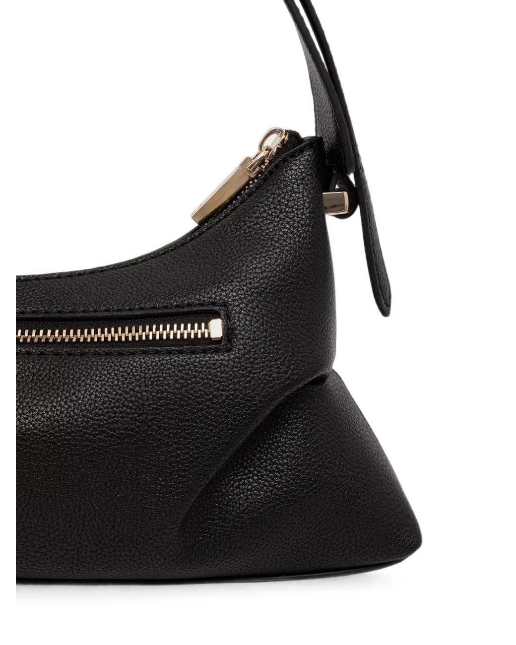 Guess Black Sac Porté Épaule Suzy Grainé À Plaque Logo