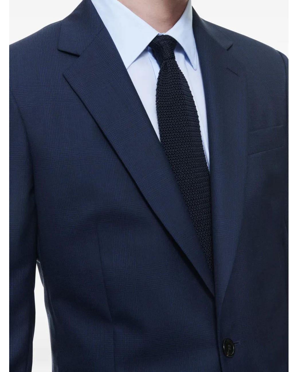 Fursac Blue Virgin Wool Suit for men