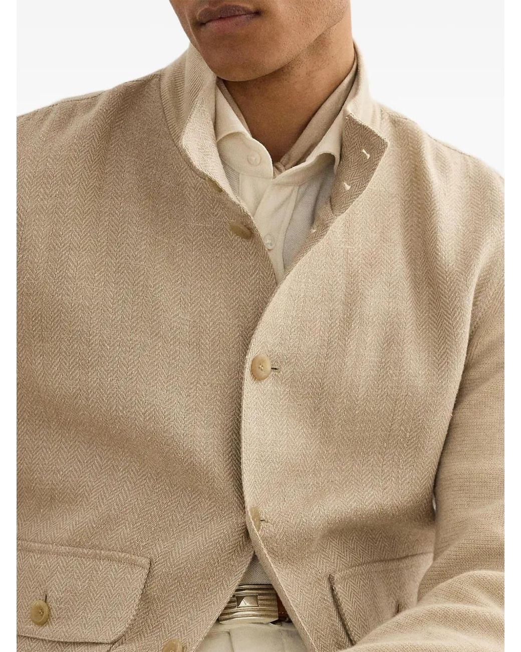 Ralph Lauren Natural Herringbone Jacket for men