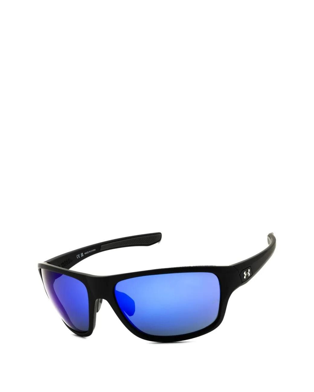 Under Armour Blue Battle/O Rectangle-Frame Sunglasses for men