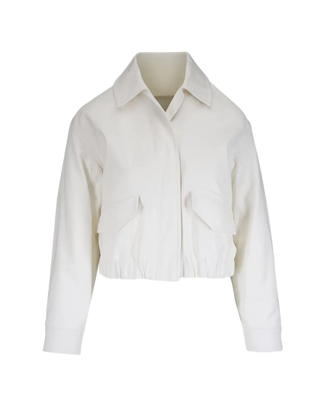 Vince Cropped Jack Met Elastische Afwerking in het White