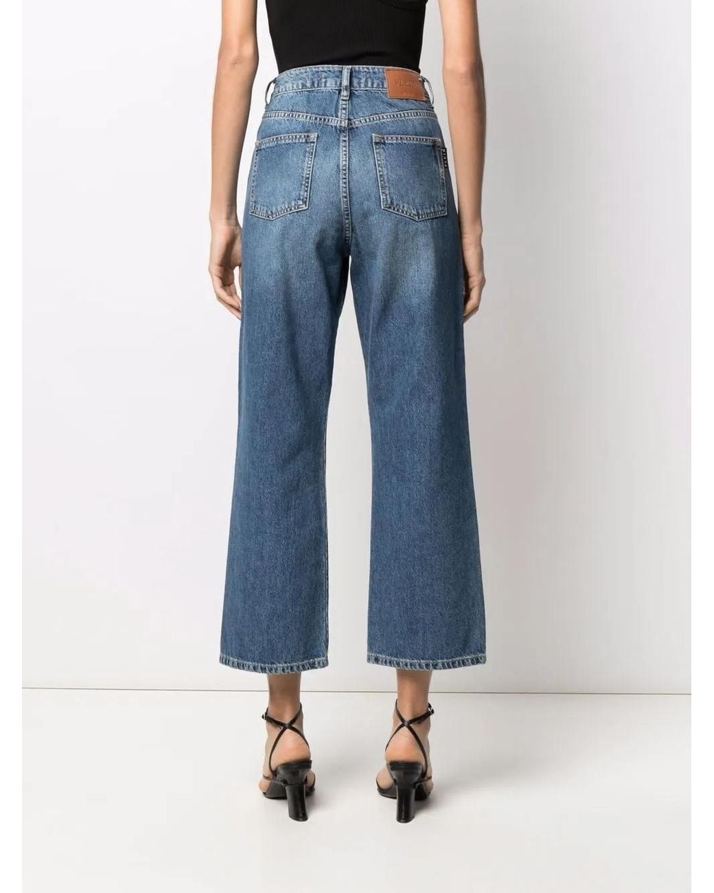 Philipp Plein Blue Iconic Plein Wide-Leg Jeans