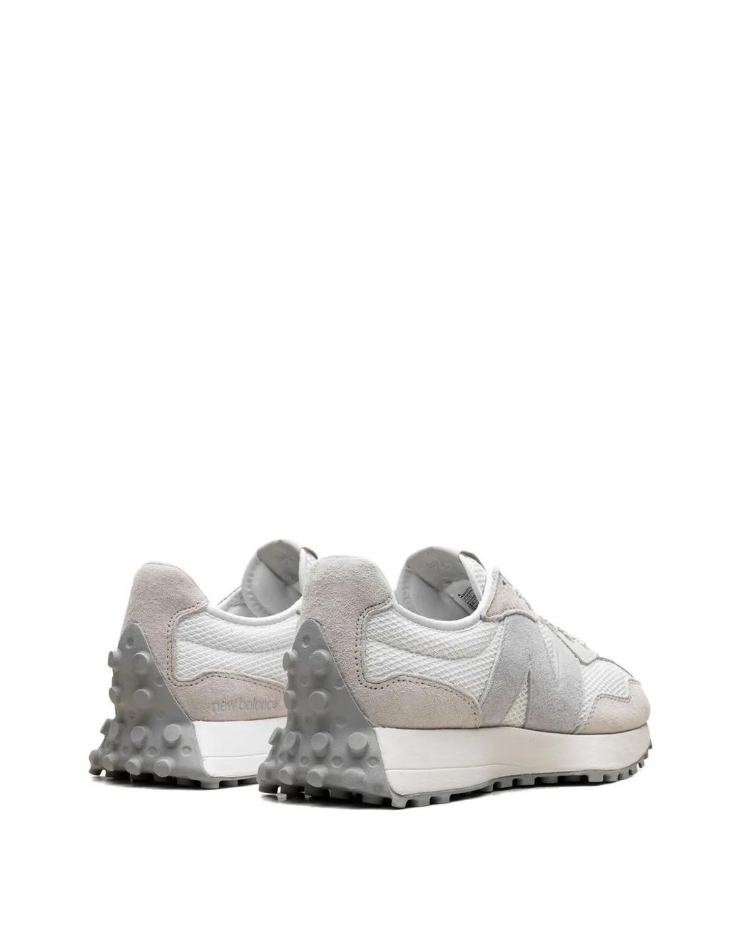 New Balance White 327 Lace-Up Sneakers