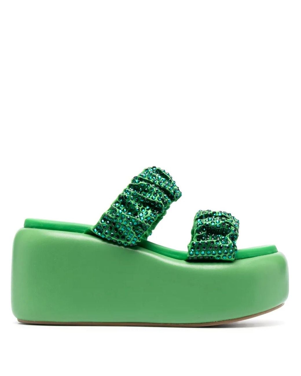 Le Silla Green Aiko 85Mm Embellished Slides