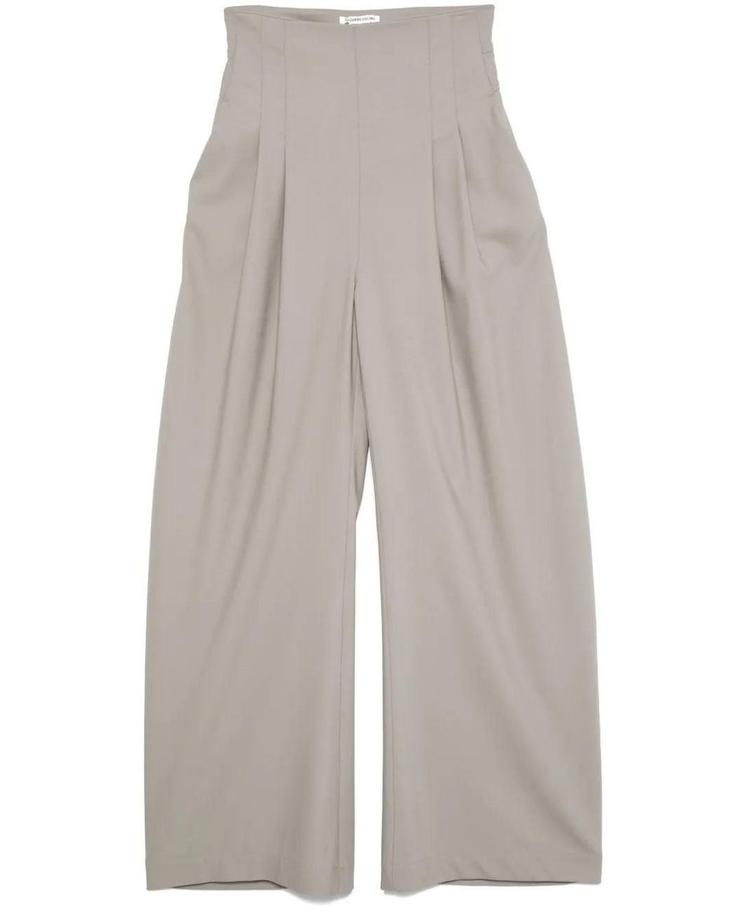 ALESSANDRO VIGILANTE White Pleat-Detail Trousers