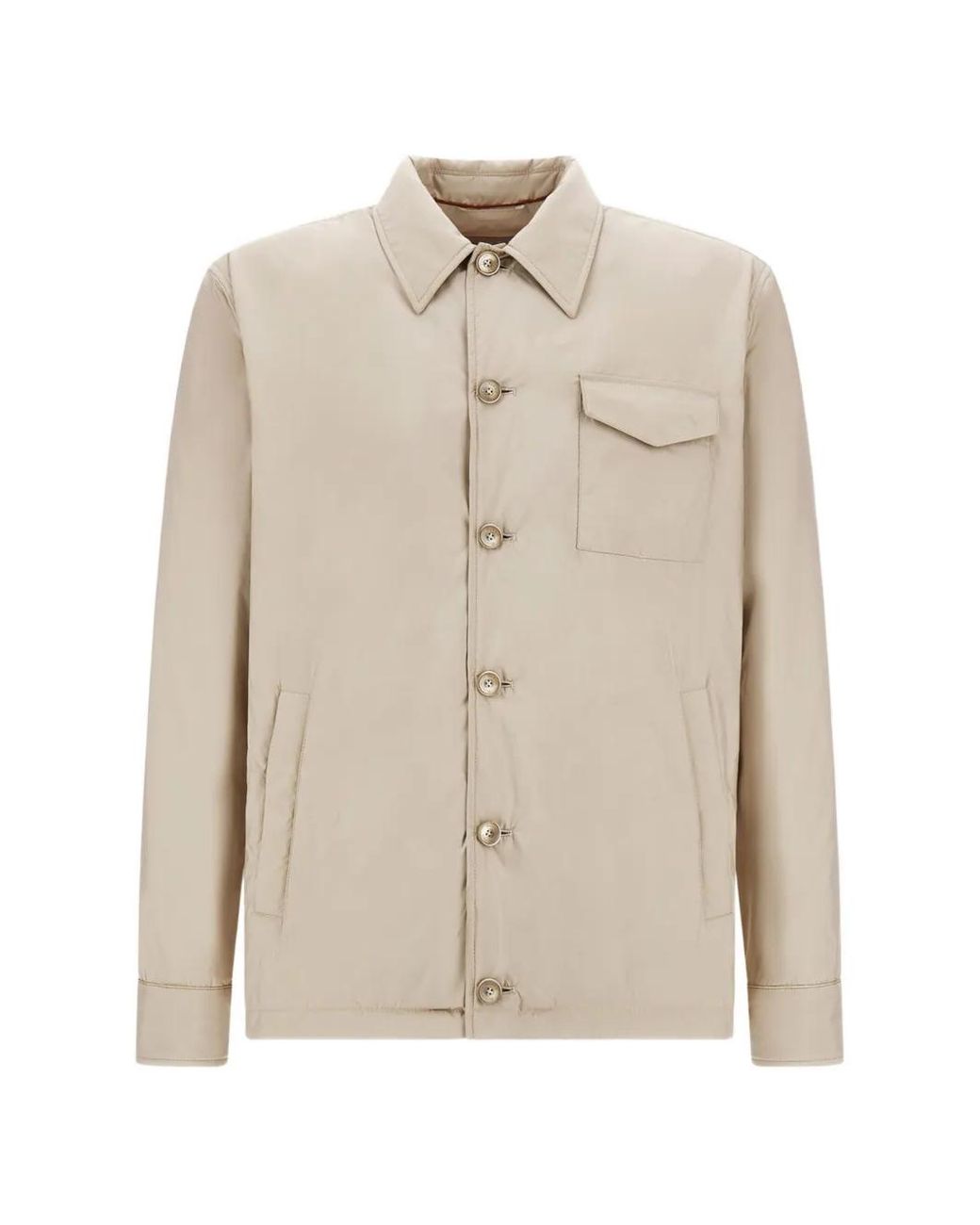 Herno Natural Suede-Effect Padded Jacket for men