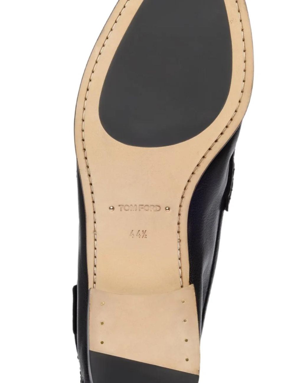 Tom Ford Black Supple Nappa Leather Ripley Loafers With-Toned Brass Double T Metal Detail for men