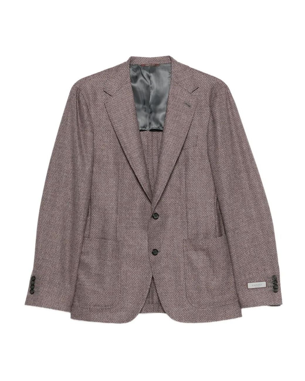 Canali Brown Wool Blazer for men