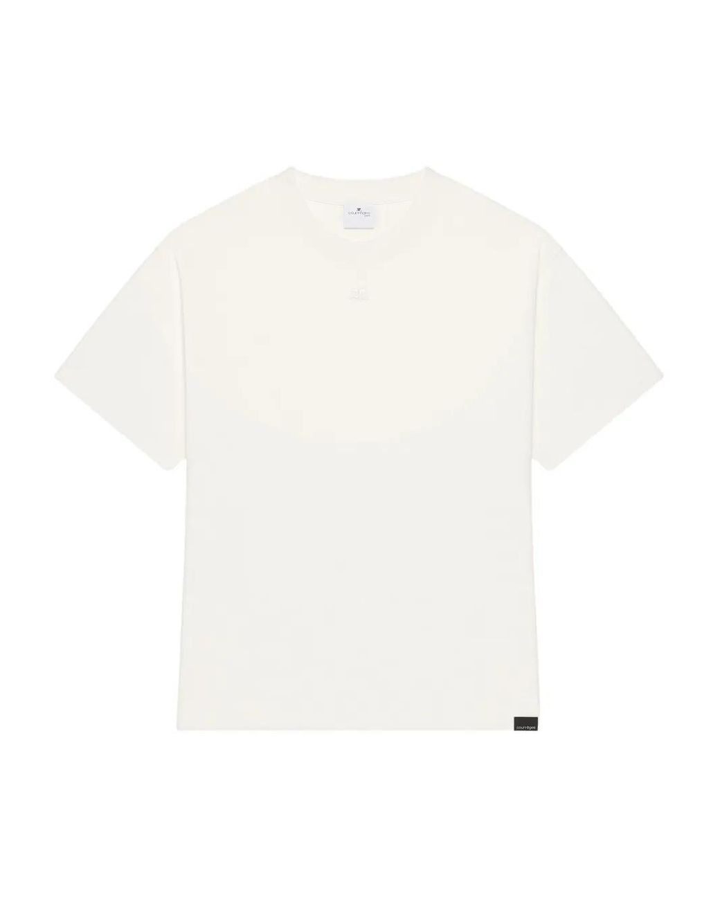 【関税込み】Mockneck T-Shirt - Courreges - Cotton - White Courrèges contrast-trim Cotton T-shirt | White | FARFETCH