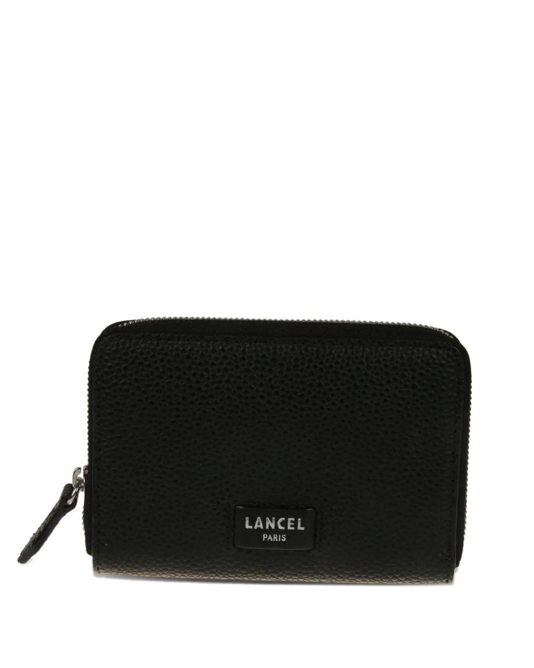Lancel Black Zip Leather Wallet