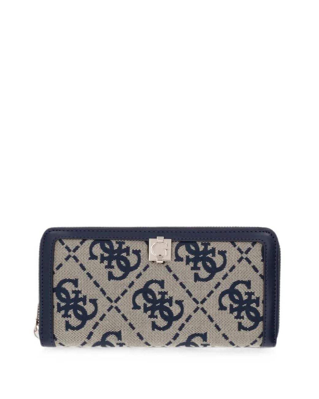 Guess Gray Audrey Monogram-Print Wallet