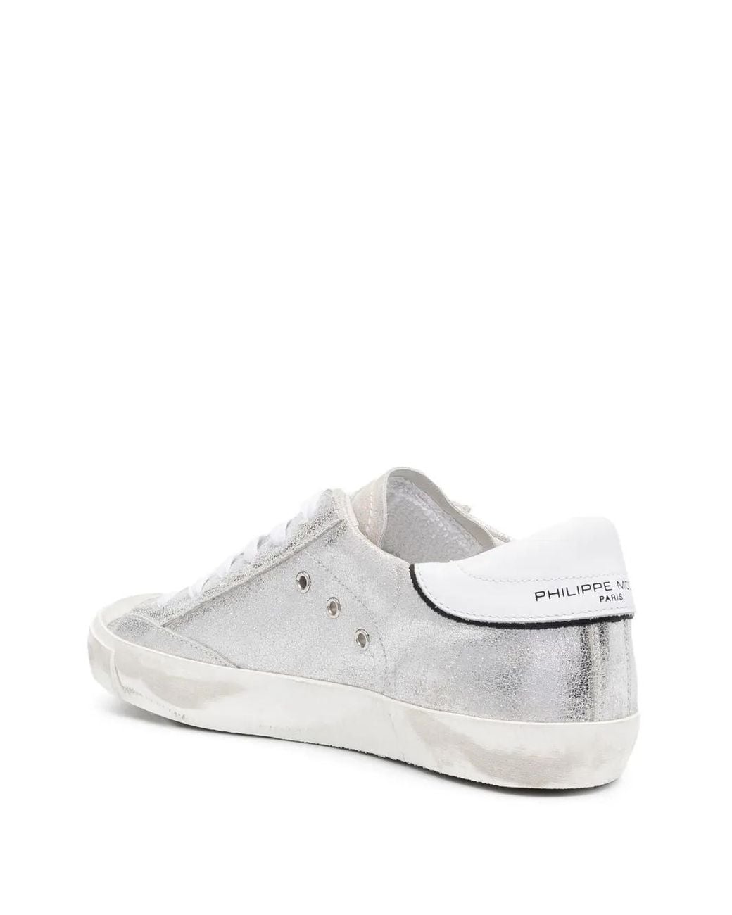 Philippe Model White Side-Logo Patch Sneakers