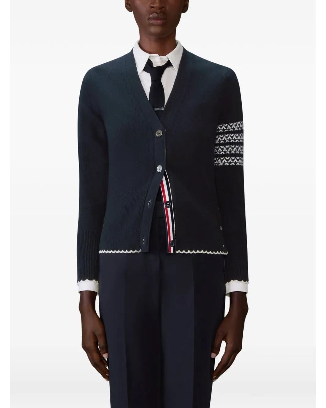 Thom Browne Blue Hector Button-Front Cardigan