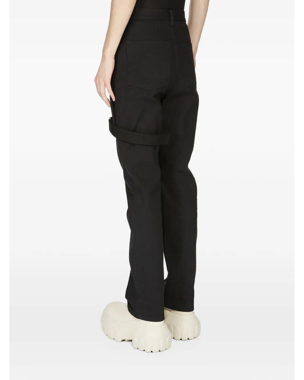 Rick Owens Black Holster Cargo Jeans for men