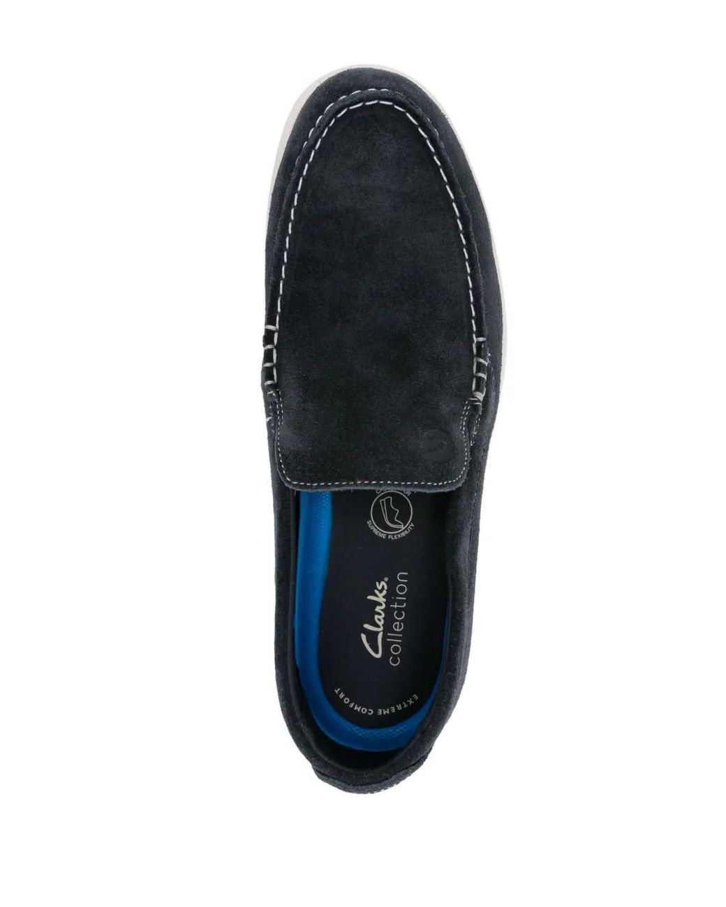 Clarks Blue Flexway Step Suede Loafers for men