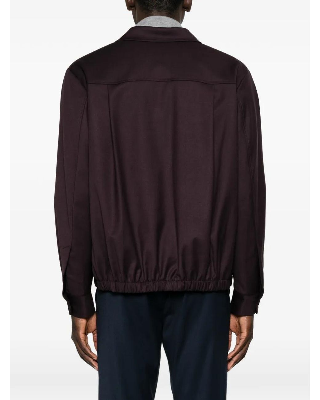 Imperial Purple Elasticated-Hem Jacket for men