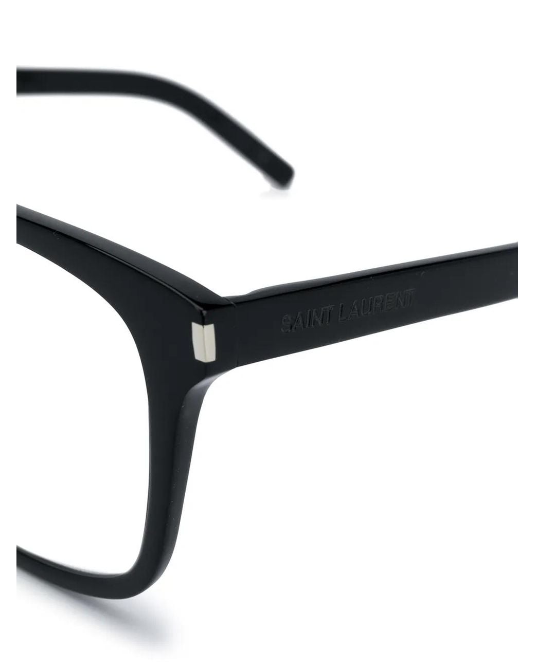 Saint Laurent Blue Rectangle Frame Glasses