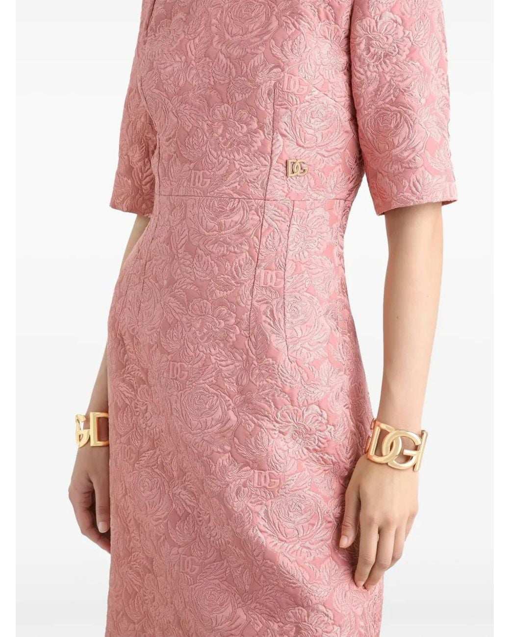 Dolce & Gabbana Pink Elegant Mini Dress For