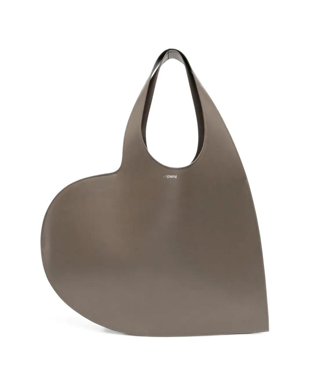 Coperni Brown Heart-Shaped Leather Shoulder Bag