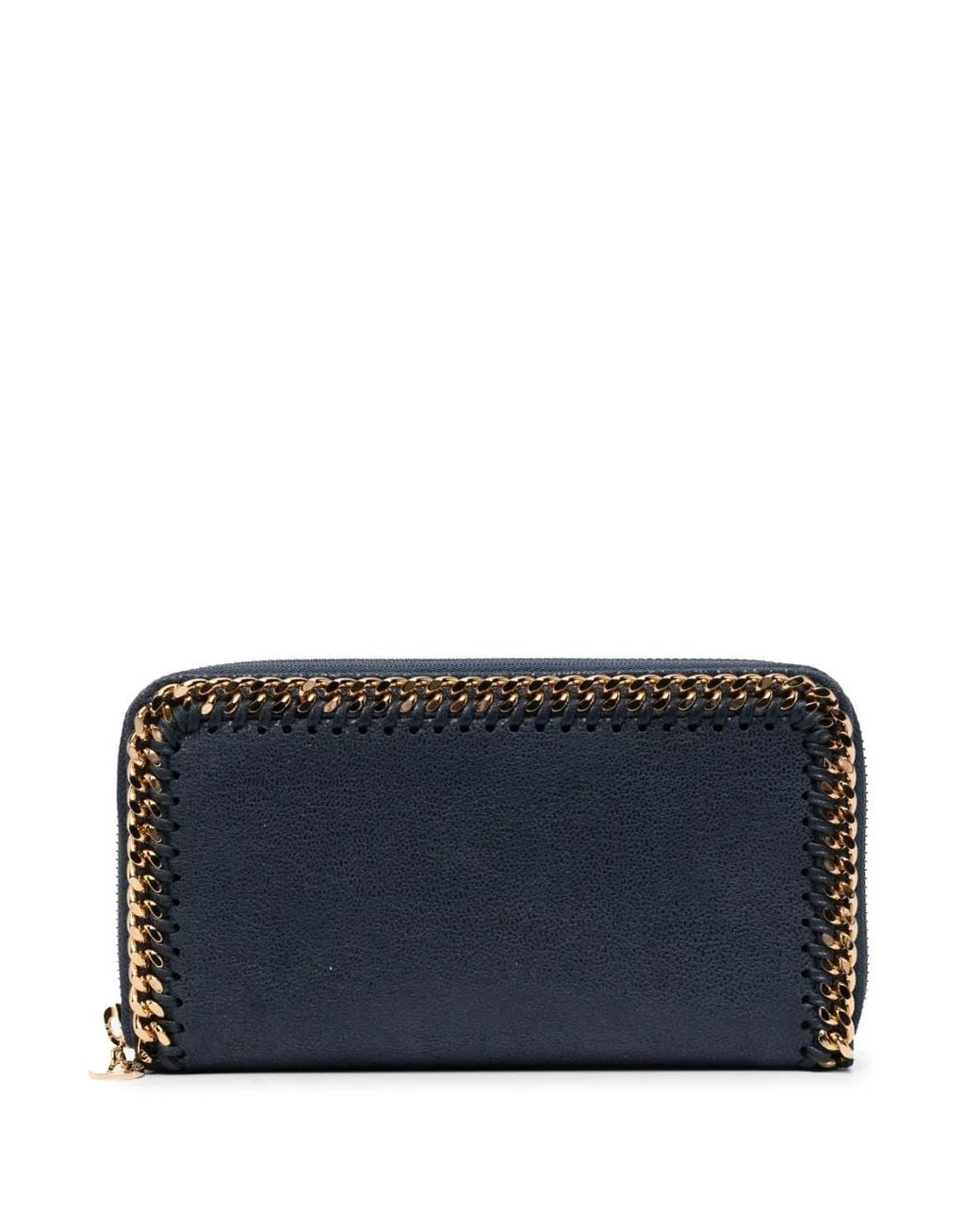Stella McCartney Blue Chain-Detailed Leather Wallet