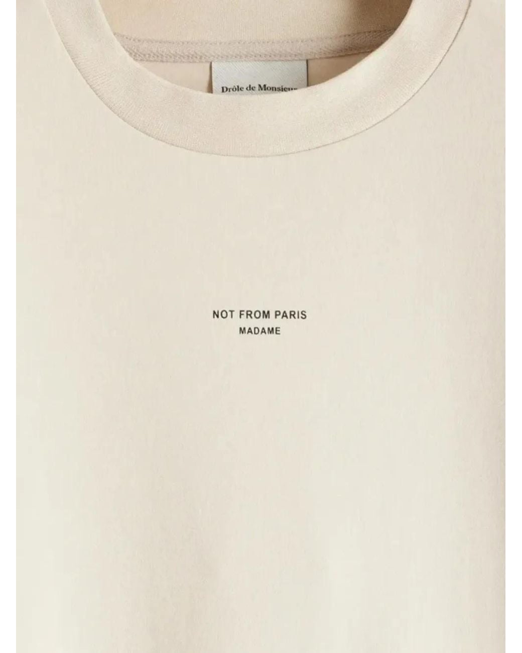 Drole de Monsieur White Logo-Print T-Shirt for men