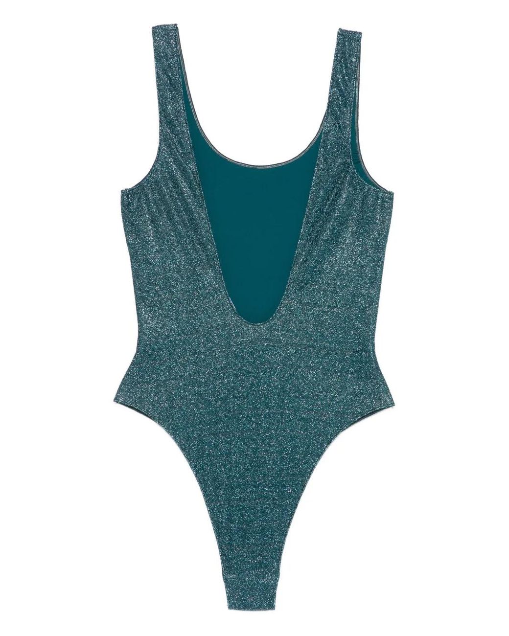 Oseree Green Lumière Metallic Swimsuit