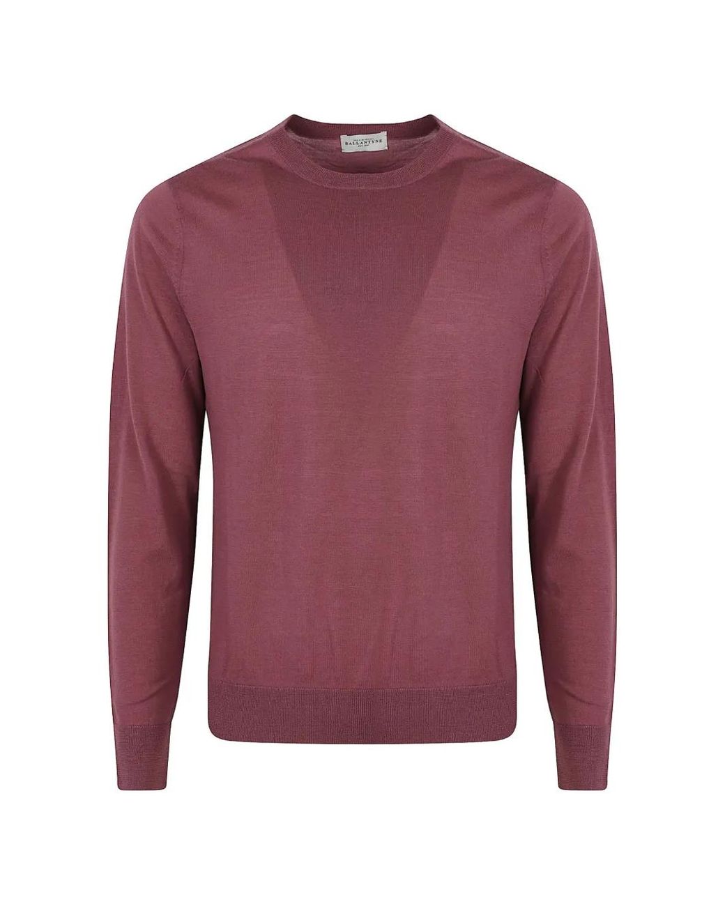 Ballantyne Purple Crew-Neck Wool Sweater for men