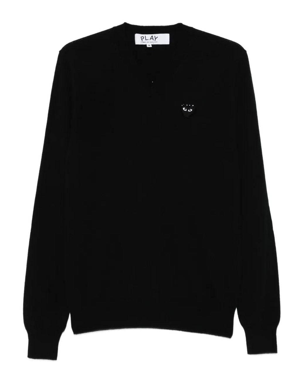 COMME DES GARÇONS PLAY Black Logo-Patch Sweater