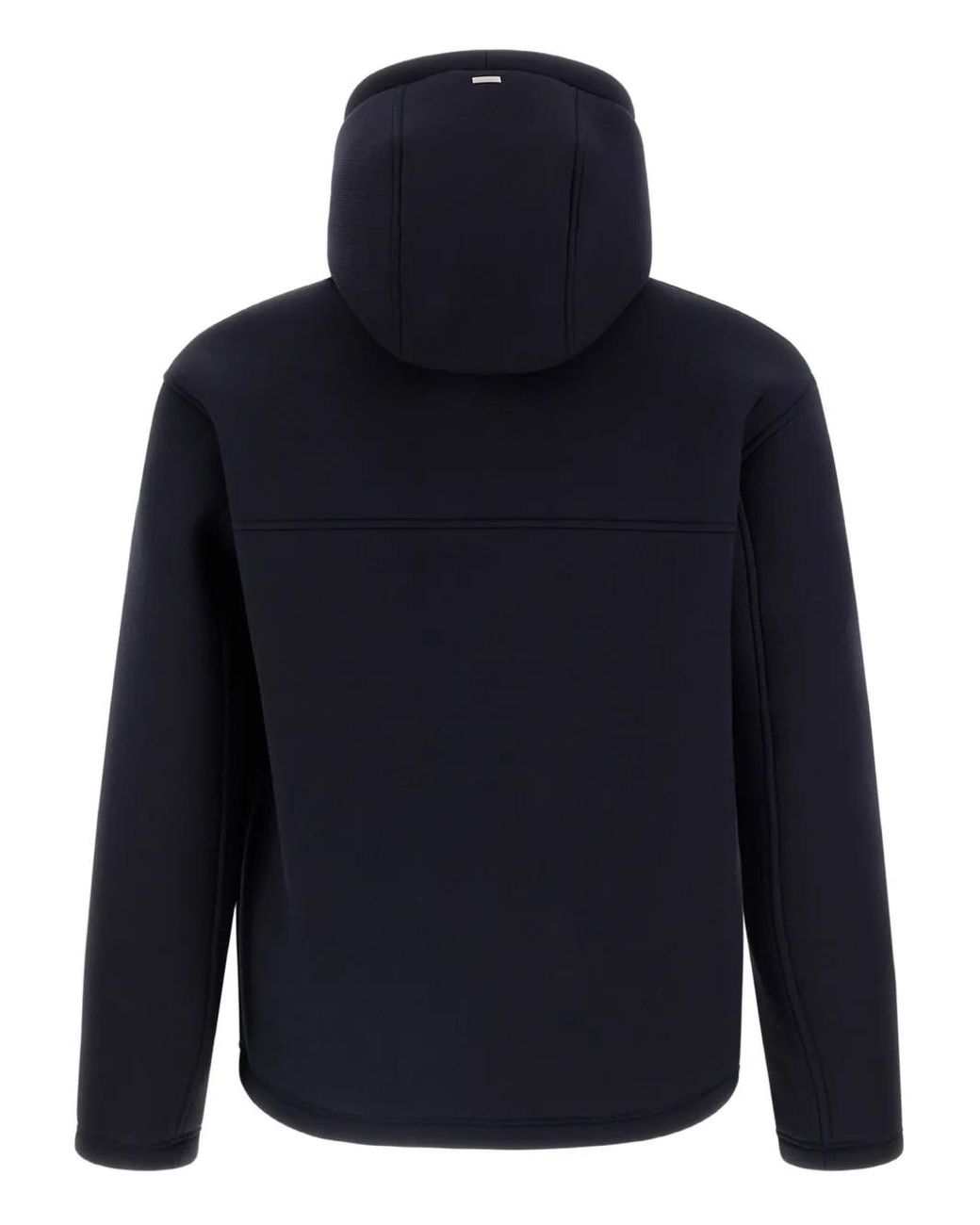 Herno Blue Hooded Zip-Front Jacket for men