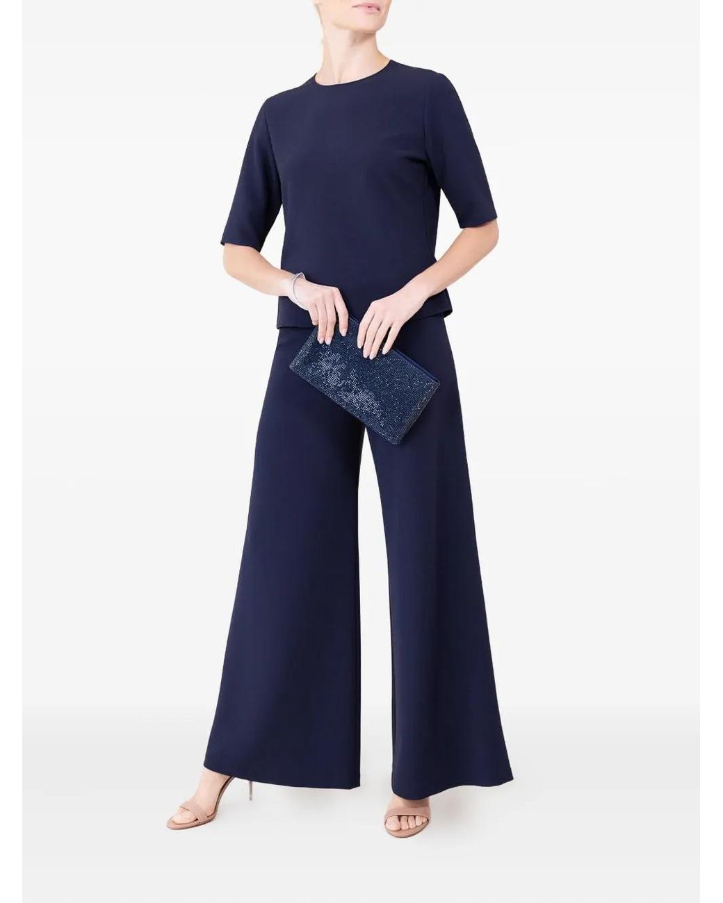 Peter Cohen Blue Dug Wide-Leg Trousers