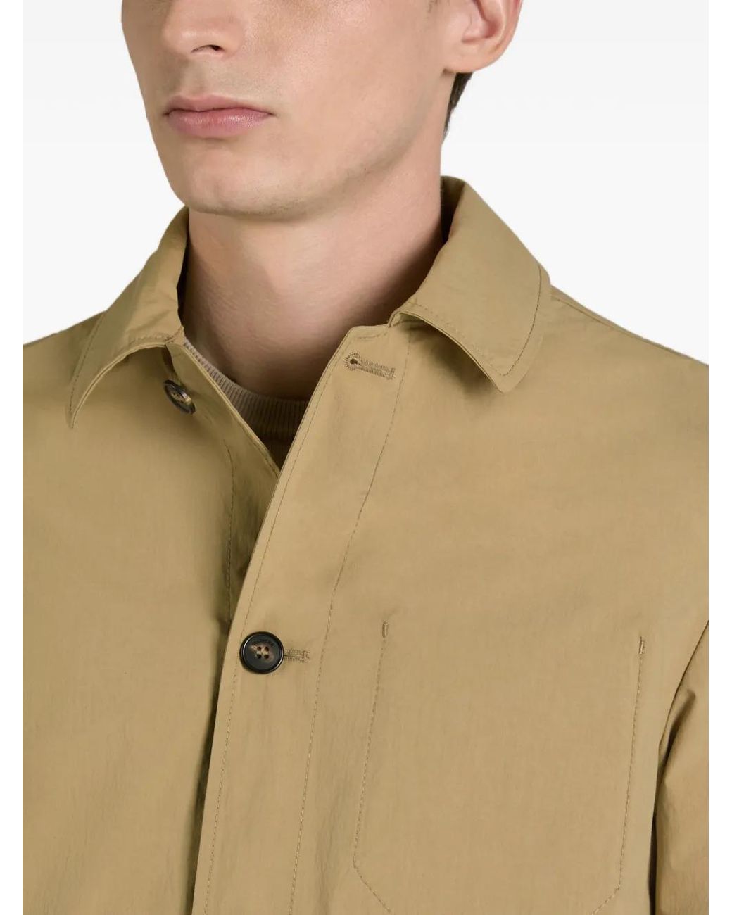 Incotex Natural Teknotela Buttoned Jacket for men