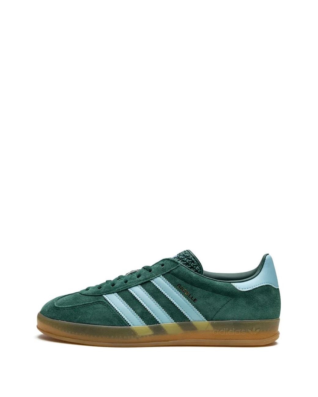 Adidas Green Gazelle Indoor Brand-Patch Leather Low-Top Trainers