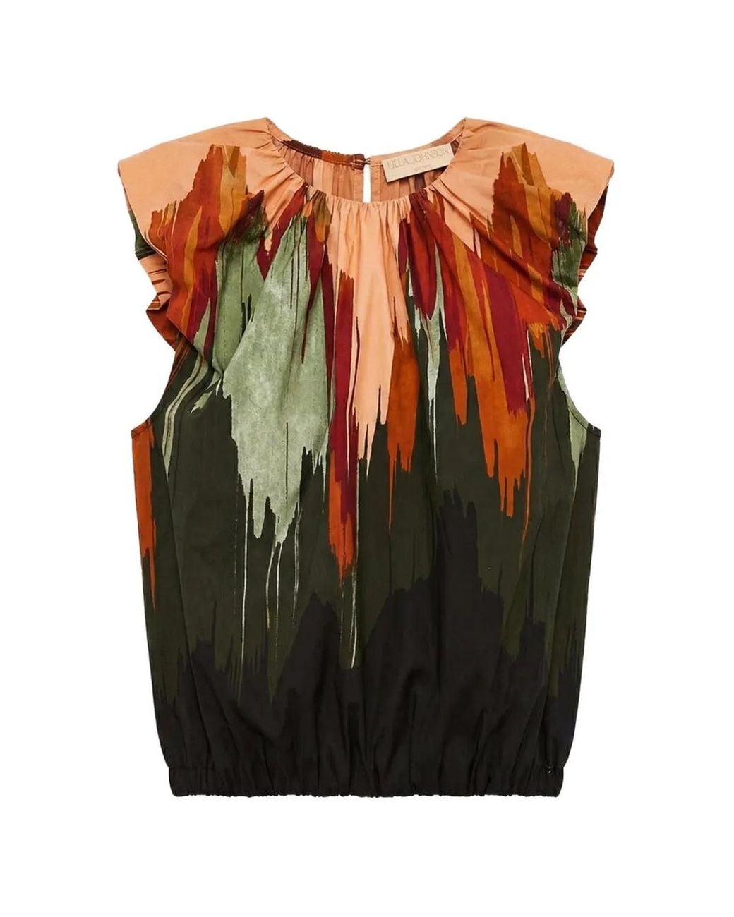 Ulla Johnson Black Gracie Ruffled Top