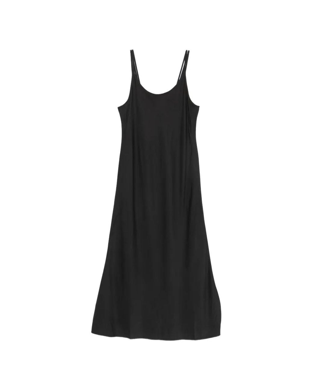 Our Legacy Black Glide Button-Detailed Scoop-Neck Midi Dress