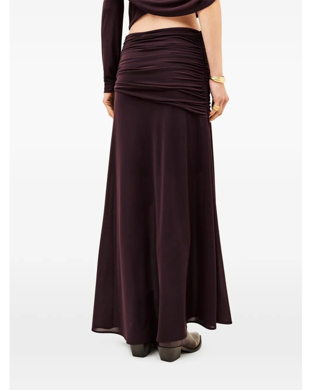 Gonna Lunga Bailey Con Ruches di Ba&sh in Purple