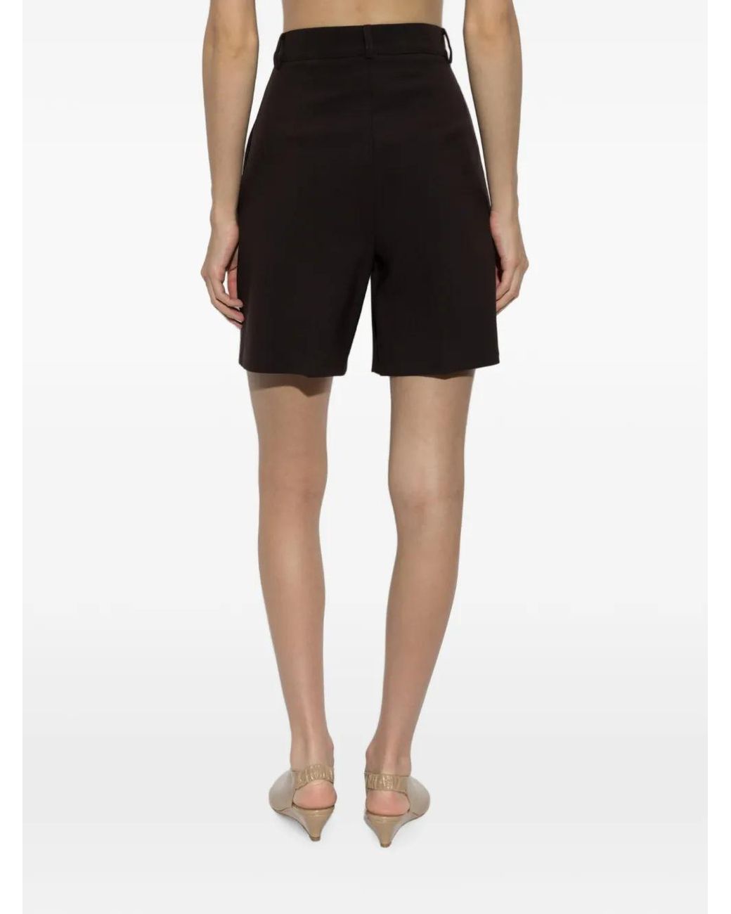 Max Mara Black Sauna Pleated Shorts