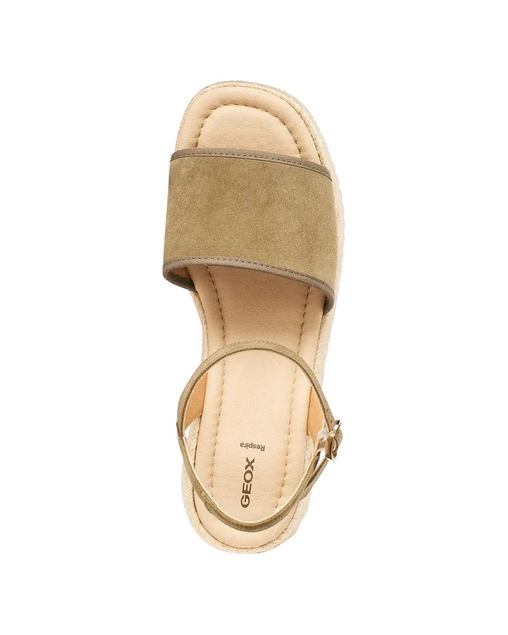 Geox Natural Buckle-Fastening Platform Espadrilles