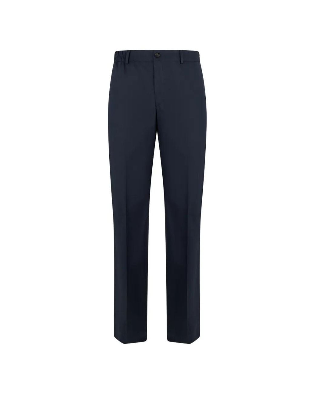 Slowear Blue Elasticated-Waistband Tailored Trousers for men
