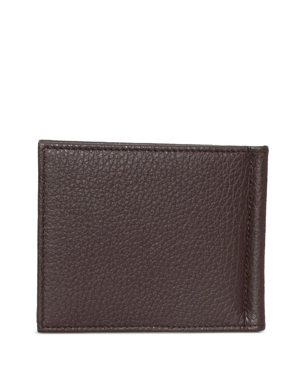 Orciani Black Hammered-Leather Wallet for men