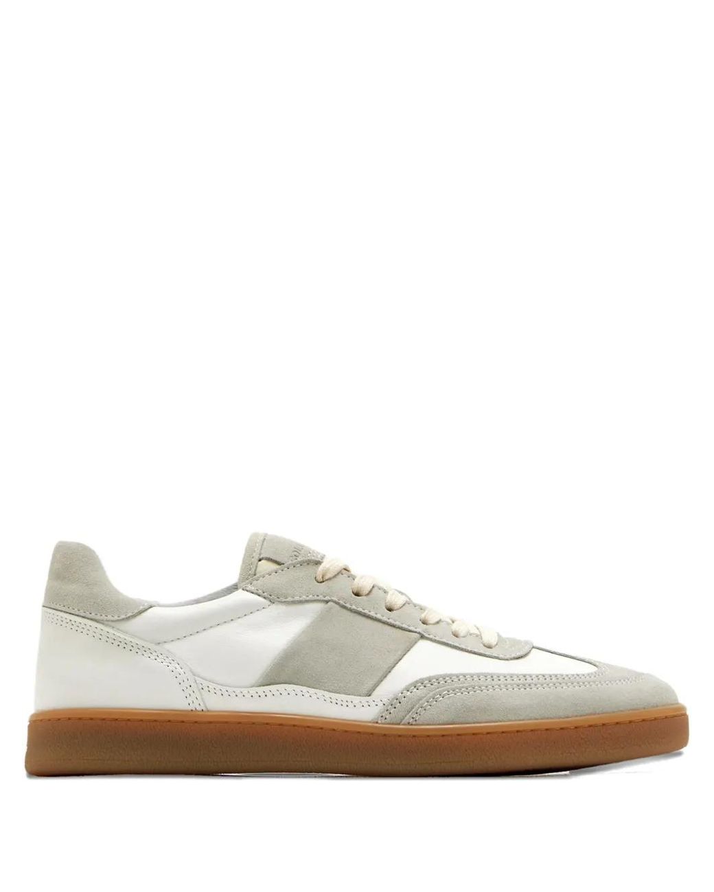 Collegium White Pillar Court Lace-Up Sneakers