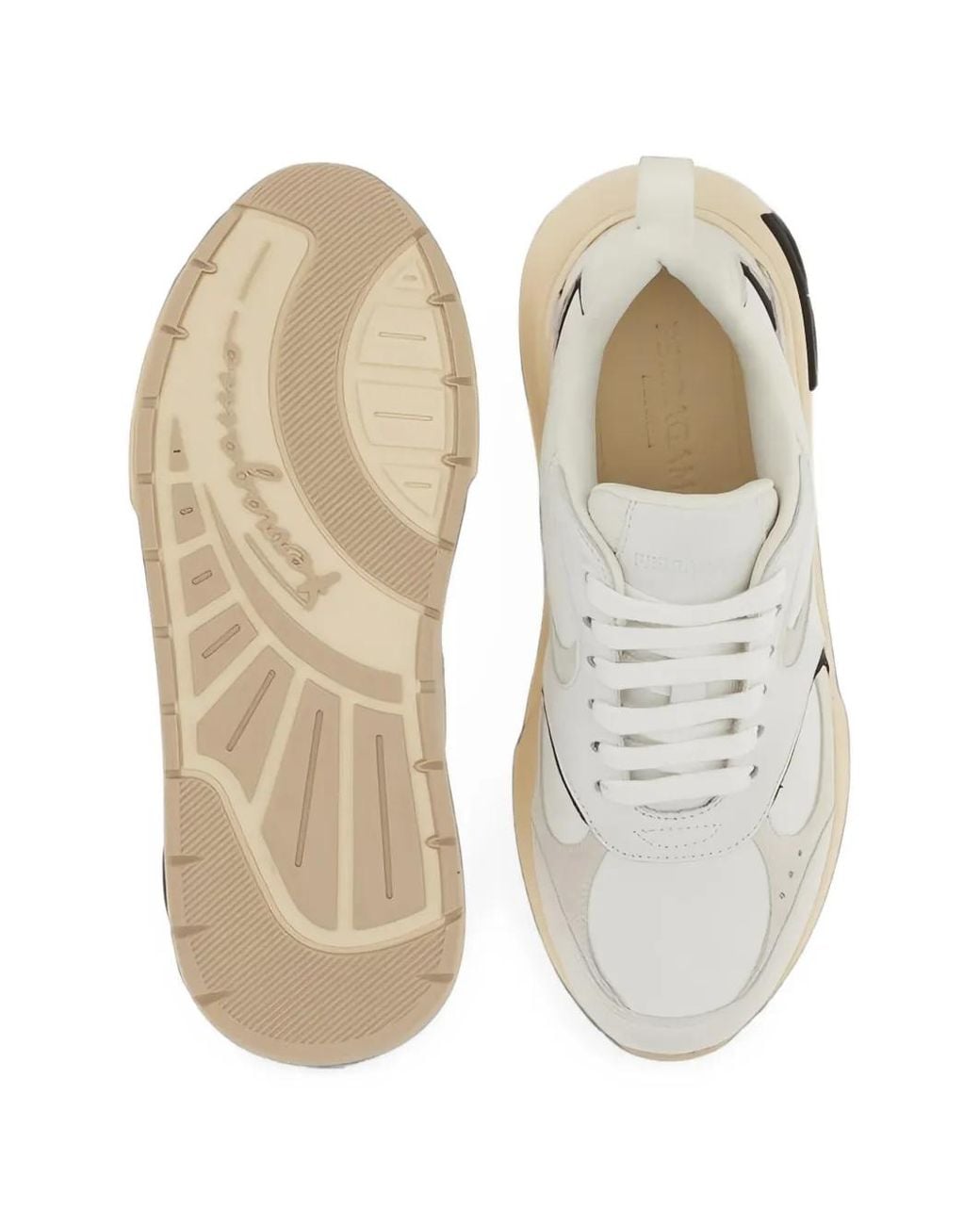 Ferragamo White Logo-Detail Sneakers