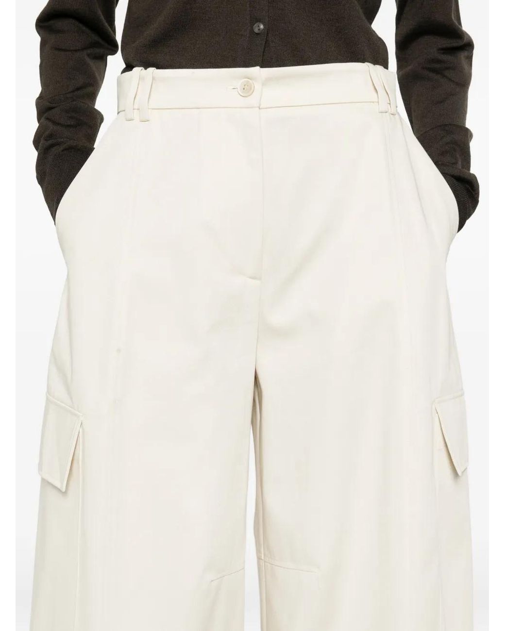 P.A.R.O.S.H. White Cargo Trousers