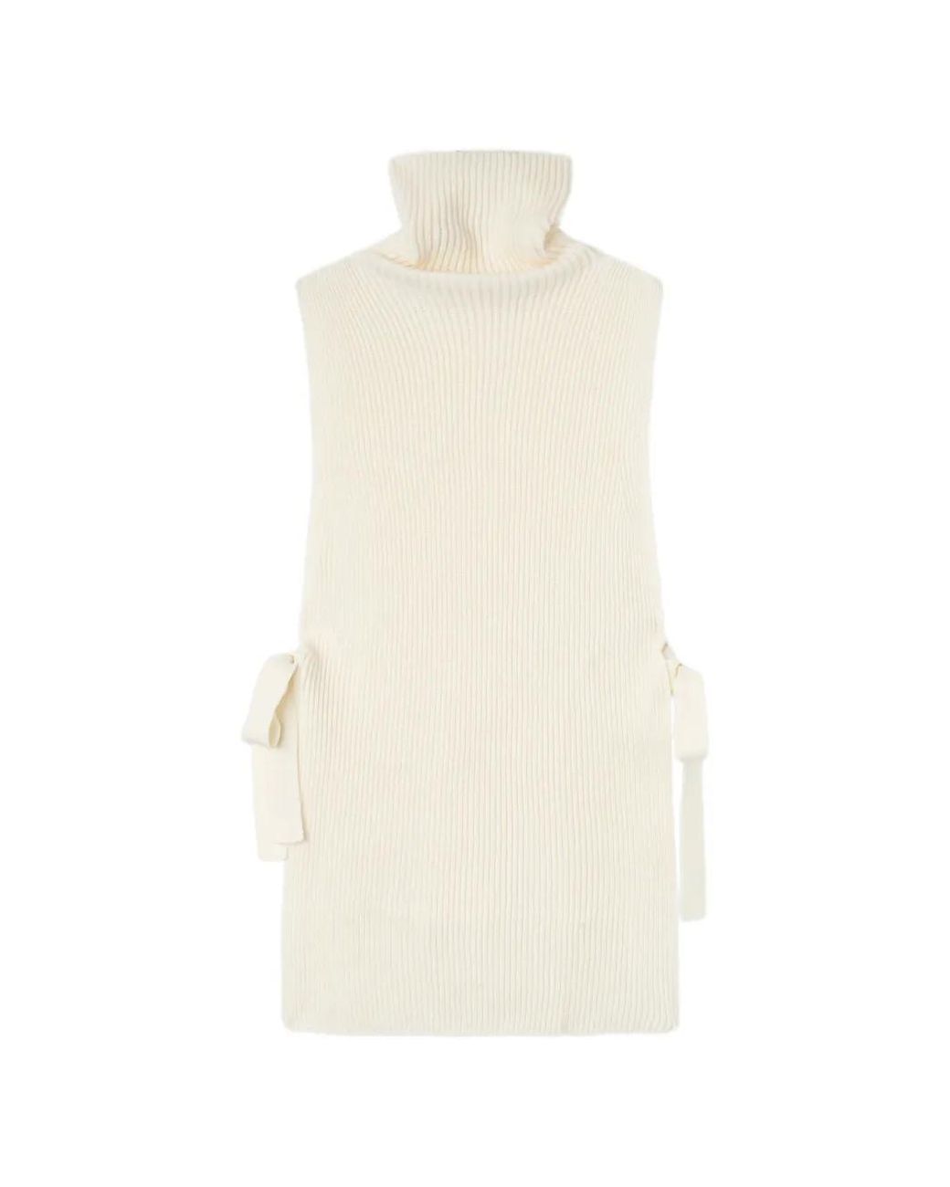 RETORI White Rib-Knit Side-Tie Vest