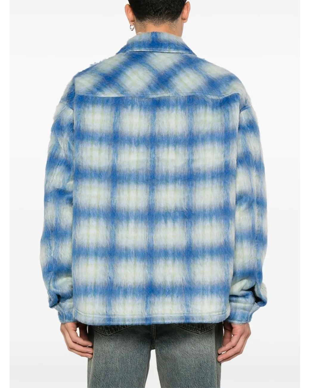 Represent Blue Checked Jacket for men
