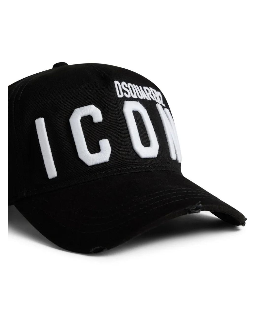 DSquared² Black Logo-Embroidered Baseball Hat for men