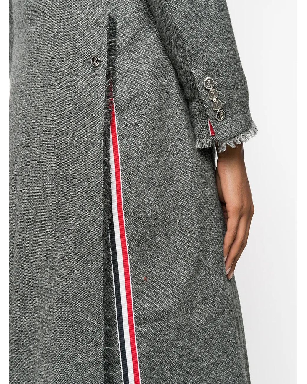 Thom Browne Gray Rwb-Stripe Coat