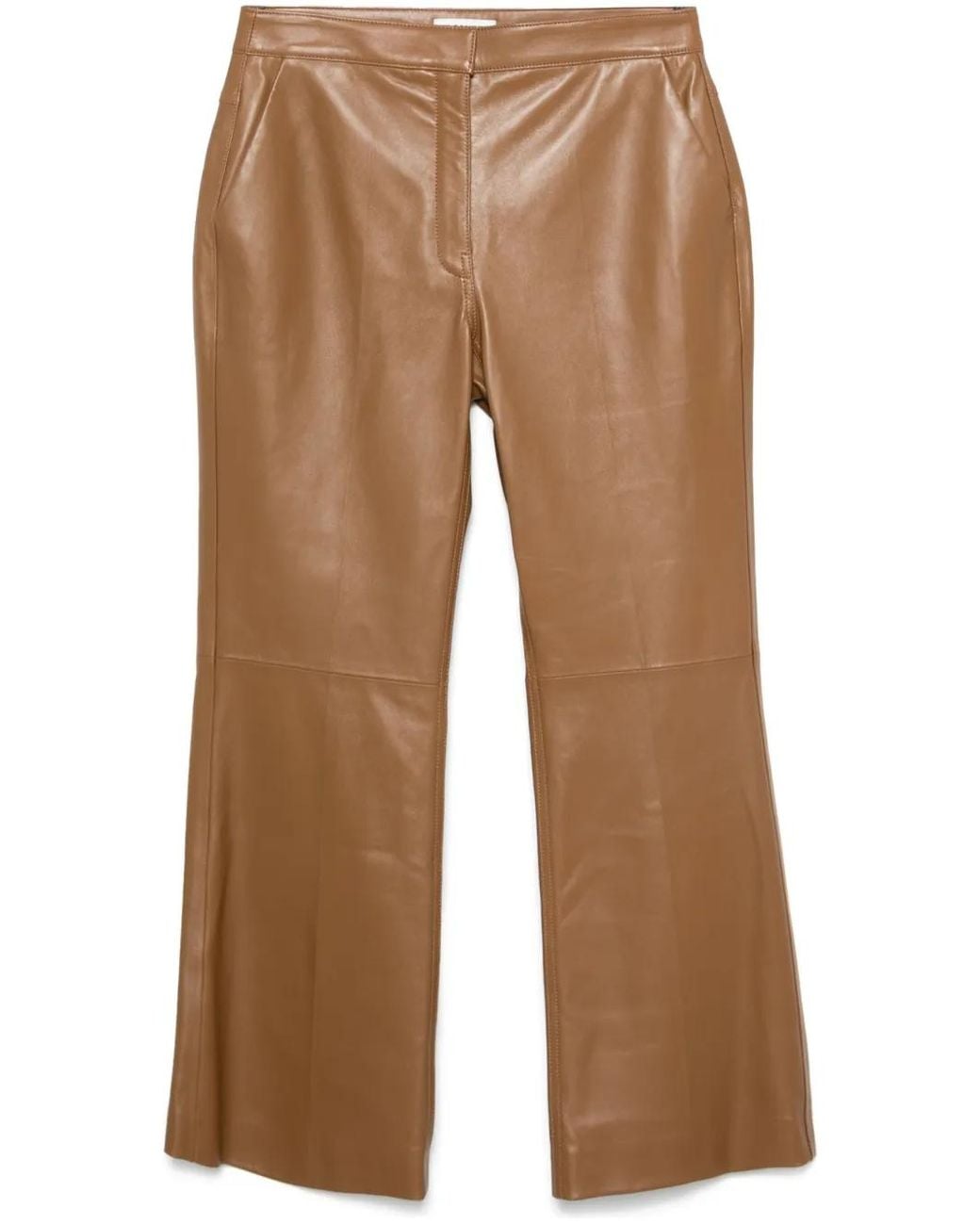 Jil Sander Leren Broek in het Brown
