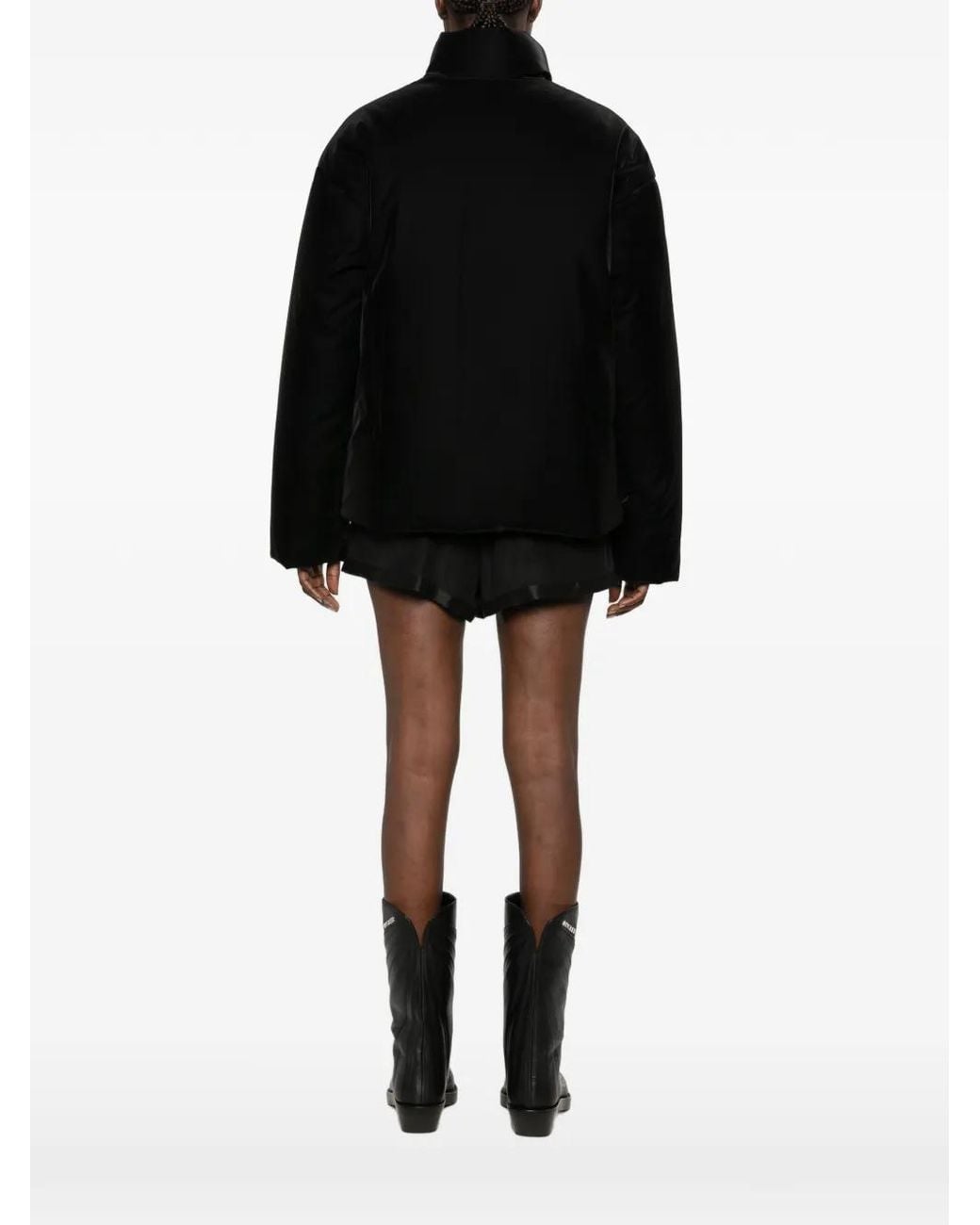 Alexander Wang Black Velvet Puffer Jacket