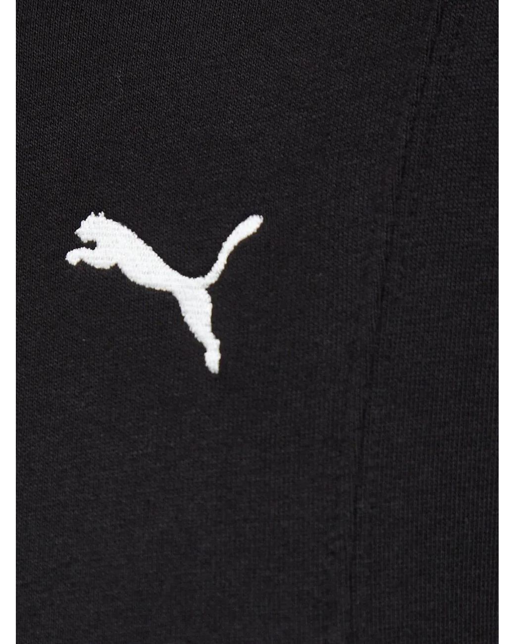 PUMA Black Logo-Embroidered Drawstring Hoodie