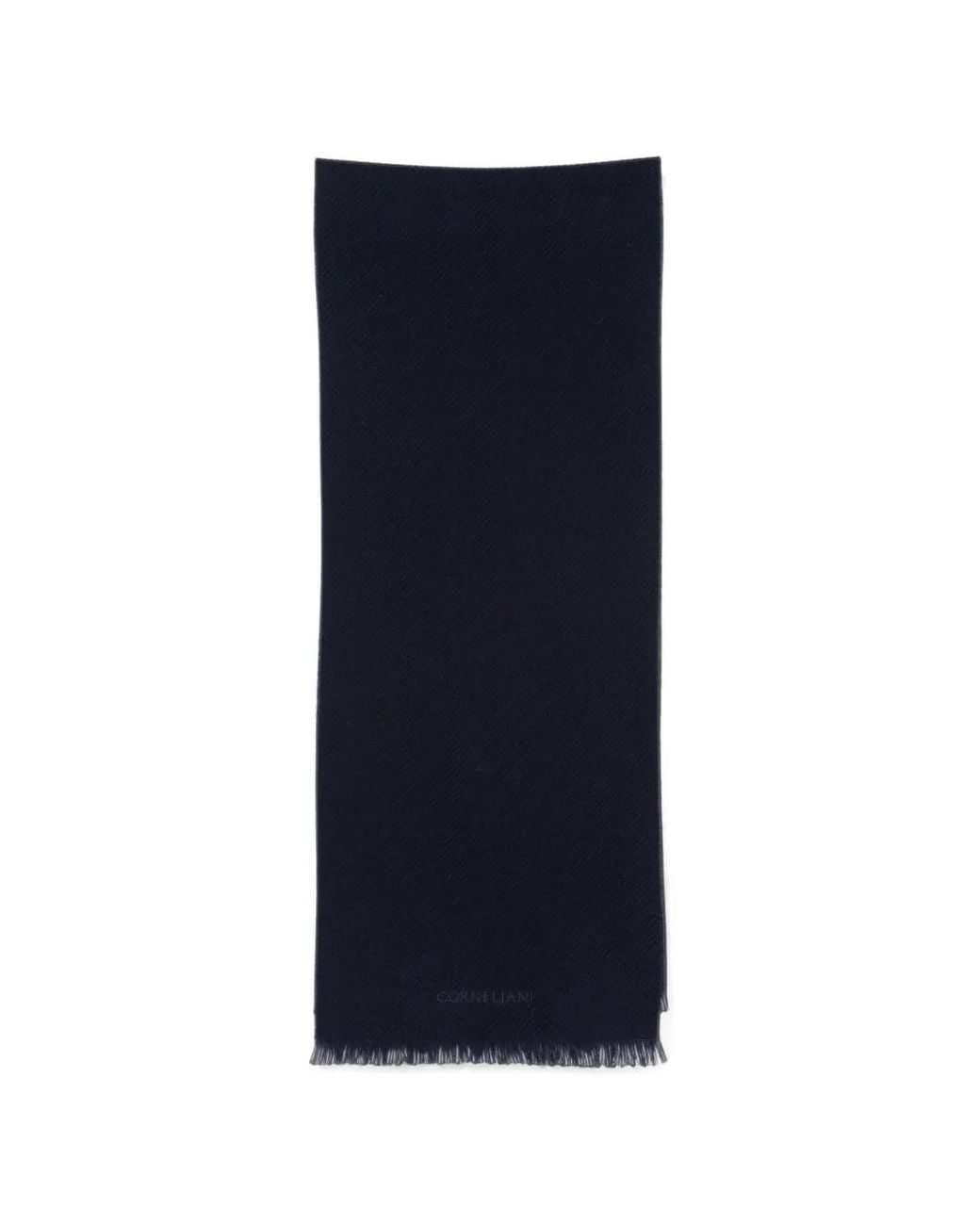 Sciarpa Con Trama Diagonale di Corneliani in Blue da Uomo